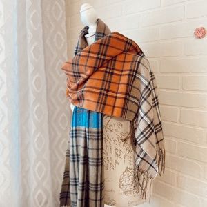 Plaid Blanket Scarf